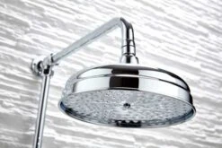 Scudo York Traditional Chrome Rigid Riser Shower Valve With Fixed Head -Lumibath Shop HBS Shower007 Detail3 small 1