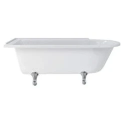 Burlington Hampton - Traditional Freestanding Shower Bath - 1700mm - Left Hand