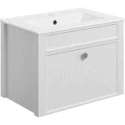 Havanna 605mm Wall Unit & Basin - Satin White Ash
