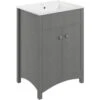 Havanna 610mm Basin Unit With Basin - Grey Ash