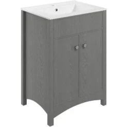 Havanna 610mm Basin Unit With Basin - Grey Ash