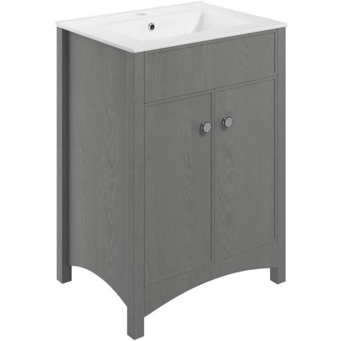 Havanna 610mm Basin Unit With Basin - Grey Ash 1 Havanna 610mm Basin Unit With Basin - Grey Ash