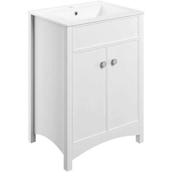 Havanna 610mm Basin Unit With Basin - Satin White Ash 1 Havanna 610mm Basin Unit With Basin - Satin White Ash