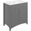 Havanna 810mm Basin Unit With Basin - Grey Ash