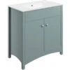 Havanna 810mm Basin Unit With Basin - Sea Green Ash