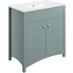 Havanna 810mm Basin Unit With Basin - Sea Green Ash
