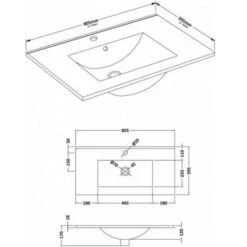 Havanna 810mm Basin Unit With Basin - Satin White Ash 7 Havanna 810mm Basin Unit With Basin - Satin White Ash -Lumibath Shop Havanna Basin Unit 810 Sizes 1 1