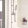 Lakes Bathrooms Hinged Bath Screen - 900-915 X1500 - Silver