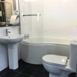 Neptune 250 White Sparkle PVC Plastic Wall & Ceiling Cladding - 2.6m - 4 Pack -Lumibath Shop IMG 0400 02