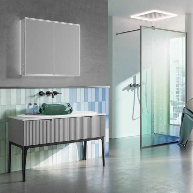 HiB Isoe 80 LED Mirror Bathroom Cabinet - 54400 1 HiB Isoe 80 LED Mirror Bathroom Cabinet - 54400