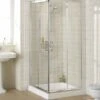 900mm Semi-Frameless White Corner Entry, Lakes Classic Collection