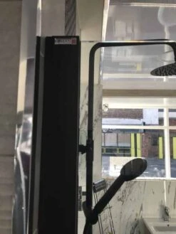 Roman Lumin8 Pivoting Bath Screen - Matt Black Frame -Lumibath Shop Lumin8 Pivoting Bath Screen Image 7