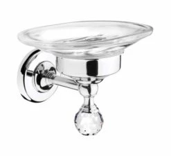 Oriental Crystal Soap Dish - Chrome, Gold Or Black Chrome - Origins Living