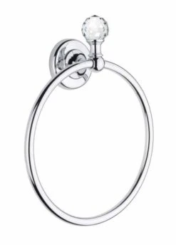 Oriental Crystal Towel Ring - Chrome, Gold Or Black Chrome - Origins Living -Lumibath Shop MA07S C oriental crystal towel ring chrome