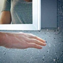 Mia LED Mirrored Bathroom Cabinet - 800 X 700mm -Lumibath Shop MIA 600X700 CAB SENSOR