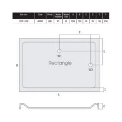 MX Elements 1300 X 700 Anti Slip Rectangular Stone Resin Shower Tray -Lumibath Shop MX 1300 x 700 ASSS2 Tech