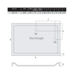 MX Elements 1300 X 760 Anti Slip Rectangular Stone Resin Shower Tray 7 MX Elements 1300 X 760 Anti Slip Rectangular Stone Resin Shower Tray -Lumibath Shop MX 1300 x 760 ASSS3 Tech