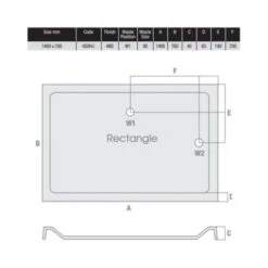 MX Elements 1400 X 760 Anti Slip Rectangular Stone Resin Shower Tray -Lumibath Shop MX 1400 x 760 ASXHJ Tech