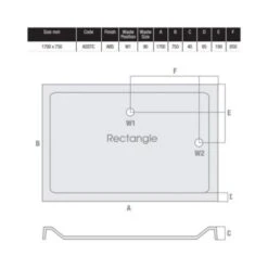 MX Elements 1700 X 750 Anti Slip Rectangular Stone Resin Shower Tray -Lumibath Shop MX 1700 x 750 ASSTC Tech