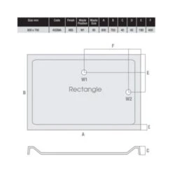 MX Elements 800 X 700 Rectangular Stone Resin Low Profile Shower Tray -Lumibath Shop MX 800 x 700 ASSMA Tech 1