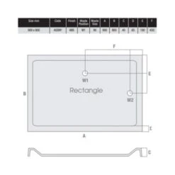 MX Elements 900 X 800 Anti Slip Rectangular Stone Resin Shower Tray 7 MX Elements 900 X 800 Anti Slip Rectangular Stone Resin Shower Tray -Lumibath Shop MX 900 x 800 ASSNY Tech