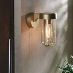 Mandarin Wall Light - Brushed Brass -Lumibath Shop Mandarin Wall Light Brass Lifestyle3