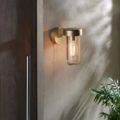 Mandarin Wall Light - Brushed Brass -Lumibath Shop Mandarin Wall Light Brass Lifestyle4