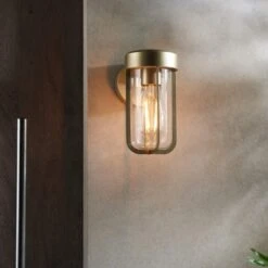 Mandarin Wall Light - Brushed Brass -Lumibath Shop Mandarin Wall Light Brass Lifestyle5