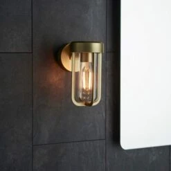 Mandarin Wall Light - Brushed Brass -Lumibath Shop Mandarin Wall Light Brass Lifestyle7