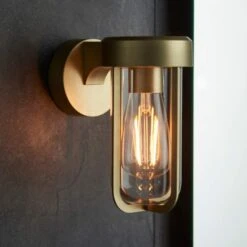 Mandarin Wall Light - Brushed Brass -Lumibath Shop Mandarin Wall Light Brass Lifestyle9