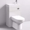 Athena Vault 2 In 1 WC & Gloss White Slimline Reduced Depth Vanity Unit