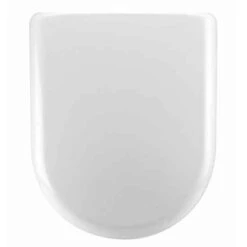 Luxury D Shape Soft Close Toilet Seat With Top Fix - White - Nuie