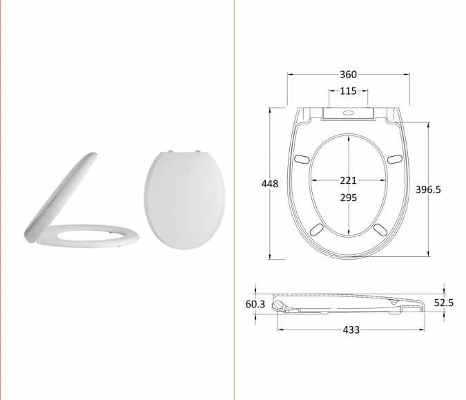 Luxury Soft Close Toilet Seat - Quick Release - NTS006 - Nuie 3 Luxury Soft Close Toilet Seat - Quick Release - NTS006 - Nuie - Image 3