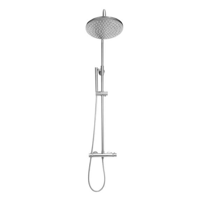 Scudo Core Chrome Twin Head Rigid Riser Shower Kit 1 Scudo Core Chrome Twin Head Rigid Riser Shower Kit