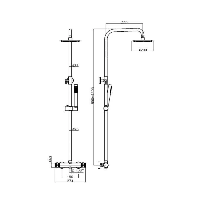 Scudo Core Chrome Twin Head Rigid Riser Shower Kit 3 Scudo Core Chrome Twin Head Rigid Riser Shower Kit - Image 3