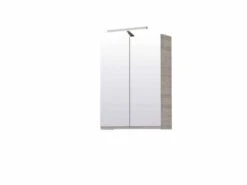 Modular Drift 500mm Double Door Mirror Cabinet With Light & Shave Socket - Origins By Utopia