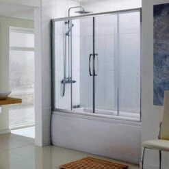 Lakes 1600mm Over Bath Double Sliding Bath Screen