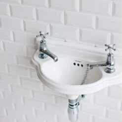 Burlington Traditional Curved Cloakroom Basin -Lumibath Shop P13 RS 1