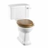 Burlington Rimless Close Coupled WC & White Ceramic Cistern With Chrome/White Lever P20 C1