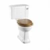 Burlington Close Coupled WC & White Ceramic Cistern With Chrome Push Button P5 C2