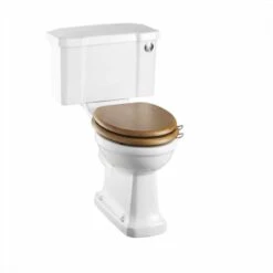 Burlington Close Coupled WC & White Ceramic Cistern With Chrome Push Button P5 C2