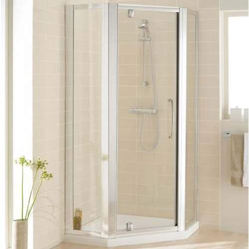 Lakes Classic 900 X 900mm Pentagon Semi-Framed Shower Enclosure With Pivot Door - Image 2