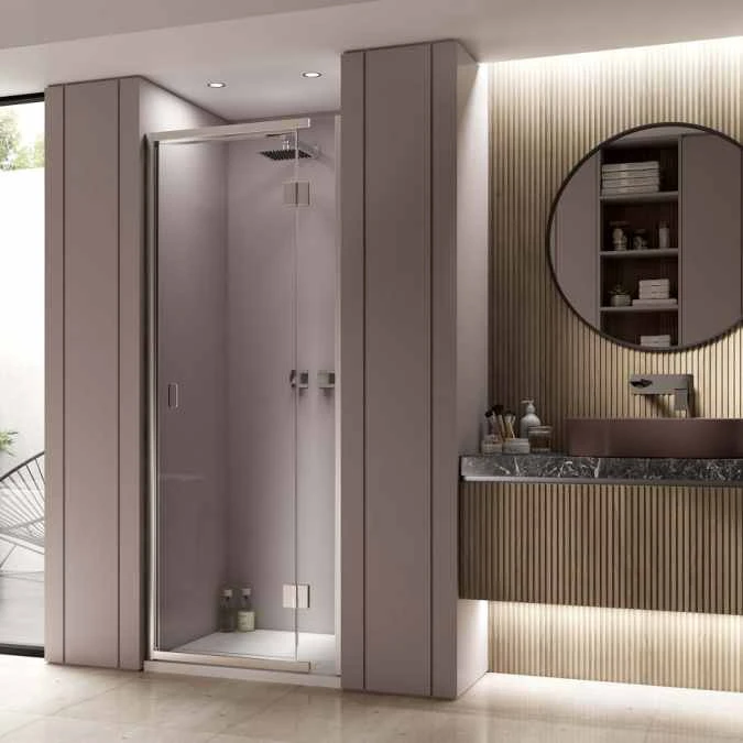 Kudos Pinnacle 8 900mm Hinged Shower Door For Recess - Right Hand 1 Kudos Pinnacle 8 900mm Hinged Shower Door For Recess - Right Hand