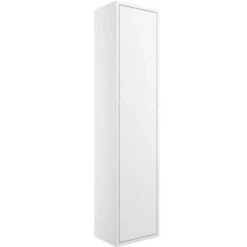 Pomeranian 300mm 1 Door Wall Hung Tall Unit - Matt White