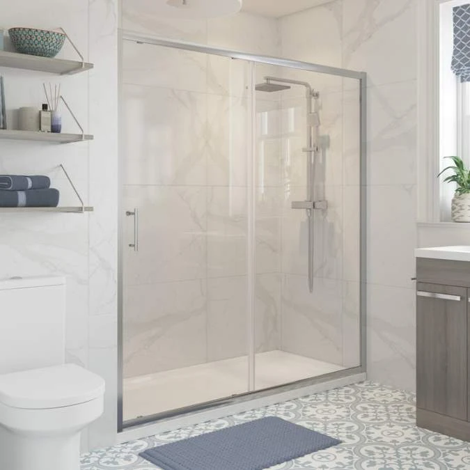 Prime 1600mm Sliding Door Shower Enclosure 1 Prime 1600mm Sliding Door Shower Enclosure