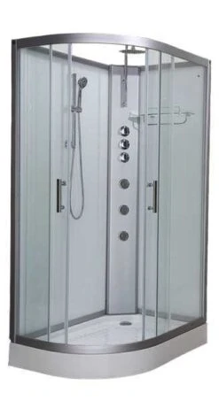Vidalux Pure 1200 Hydro Massage Shower Cabin - 1200 X 800mm - Right Handed - White -Lumibath Shop Pure right Copy