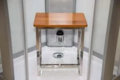 Vidalux Pure 1000 Hydro Massage Shower Cabin - 1000 X 1000mm - Crystal White -Lumibath Shop Pure White Stool 1