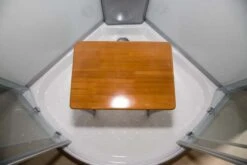 Vidalux Pure 1000 Hydro Massage Shower Cabin - 1000 X 1000mm - Crystal White -Lumibath Shop Pure shower stool 2