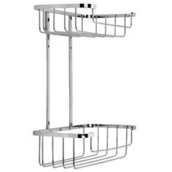 Croydex Stainless Steel Two Tier Shower Caddy - 315 X 250 X 125mm -Lumibath Shop QM390541 3