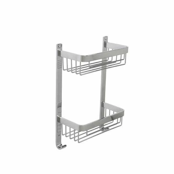 Croydex Premium Large Two Tier Shower Caddy - 390 X 255 X 125mm - Rust Free 1 Croydex Premium Large Two Tier Shower Caddy - 390 X 255 X 125mm - Rust Free